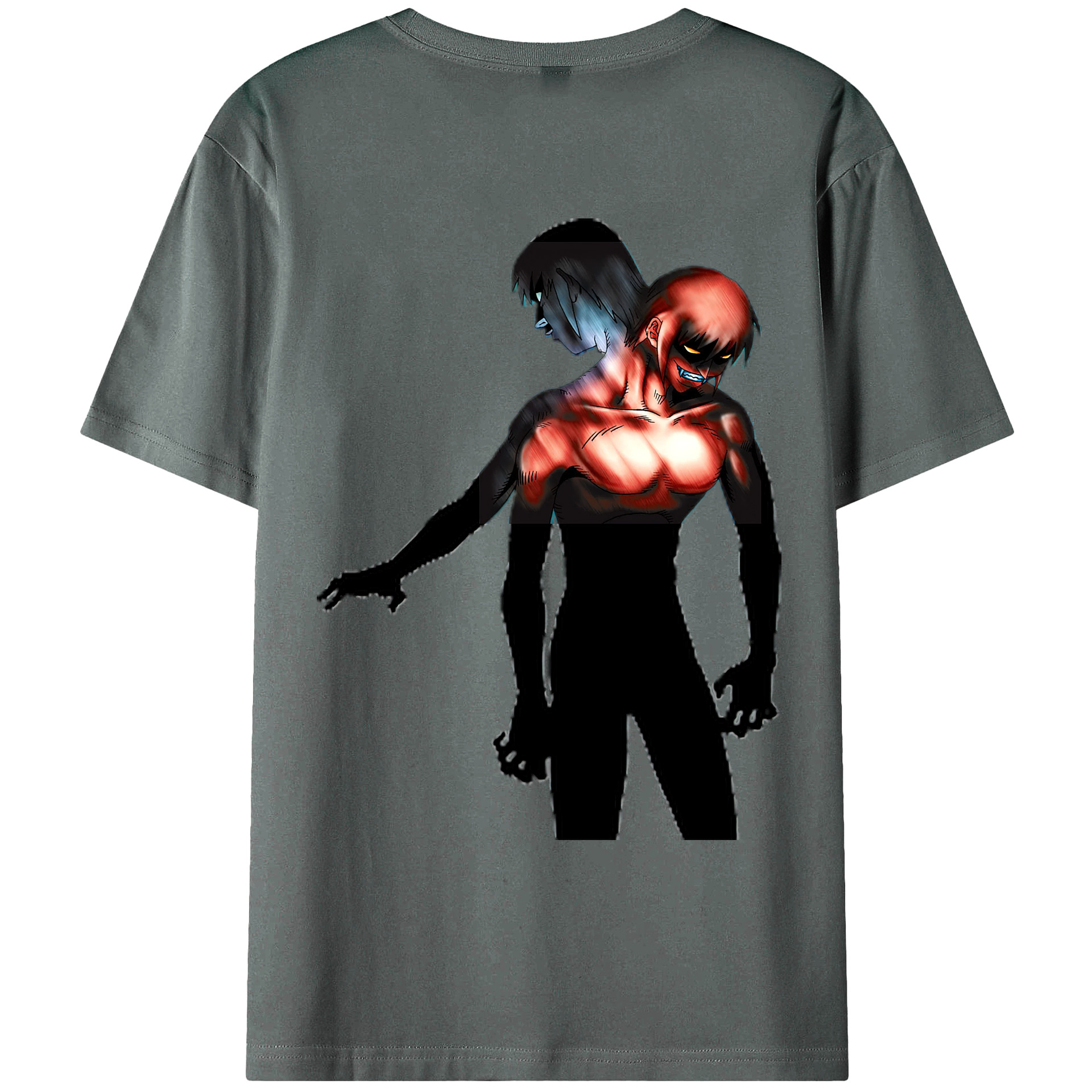 （画像用） 遊☆戯☆王 Yu-Gi-Oh! 綿100％ メンズ半袖Tシャツ（バックプリント） 通気性